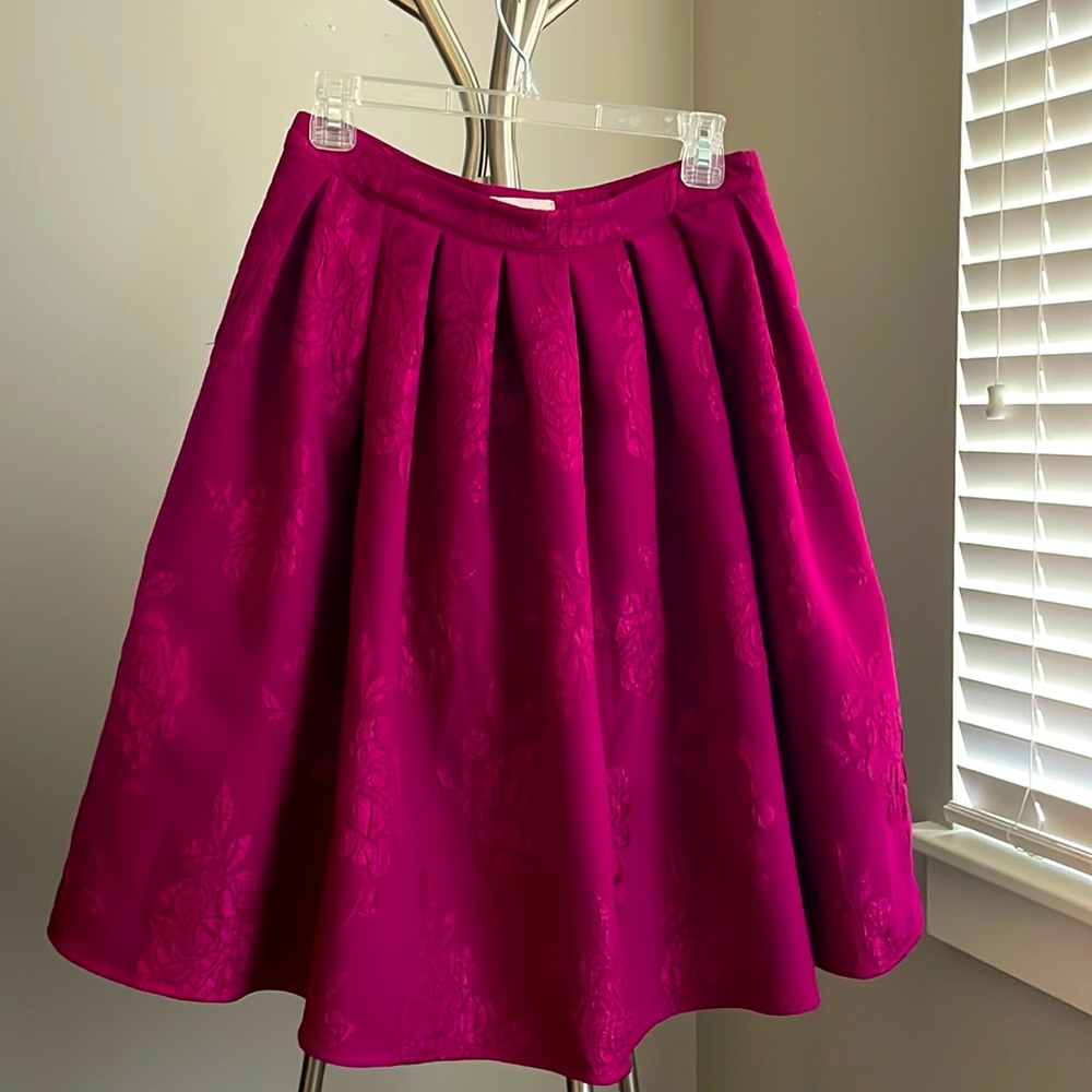 Fucsia skirt.